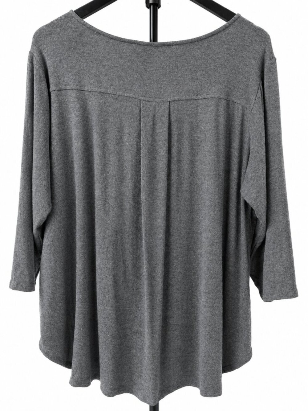Philosophy Woman 1X Gray Draped Tunic Top Oversized Artsy lagenlook - Picture 3 of 5